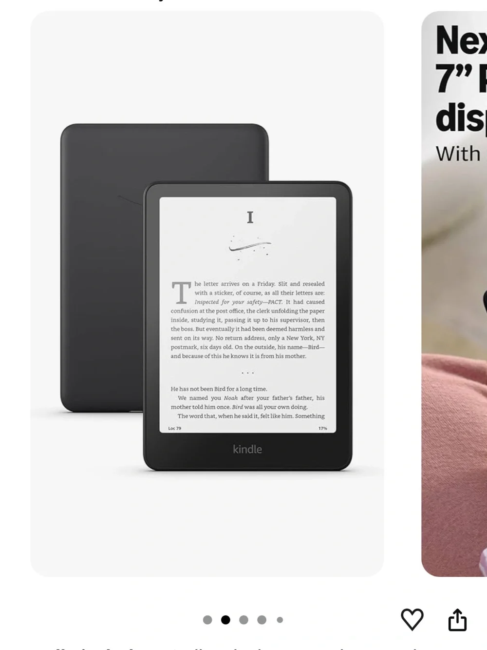 Amazon Kindle e-reader in Dark Purple Protective Cover